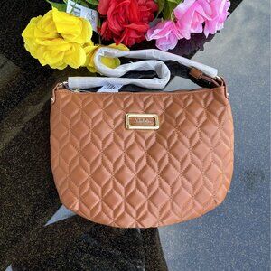 Vera New York Chatam Webbing Convertible Cross Body, Cognac, NWT
